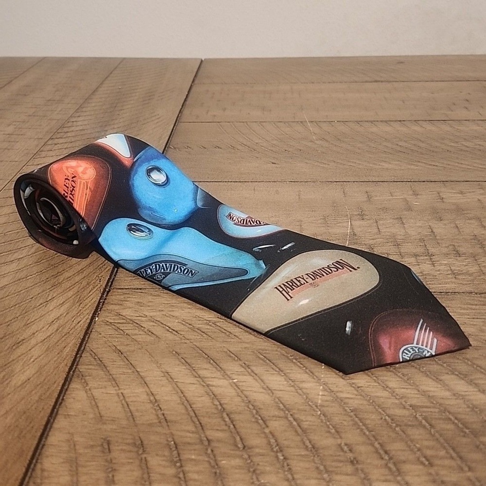 Vintage Wally Wear Harley Davidson Ralph Marlin Gas Tanks 1994 Vintage Neck Tie